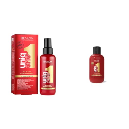 Revlon Professional UniqOne Duo : Masque en Spray Sans Rinçage 150ml & Shampoing et Après-shampooing 2en1 100ml