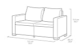 Allibert Lounge Sofa California 2-Sitzer, graphit/panama cool grey - 6