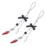 [BRIGHTFUFU] 2個 角星携帯 話スト ーム 携帯 話用紐 利な レー 用 バッグや車内