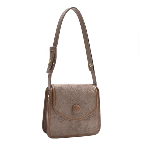 Sac à main à bandoulière kaki en PU pour femme élégant et chic