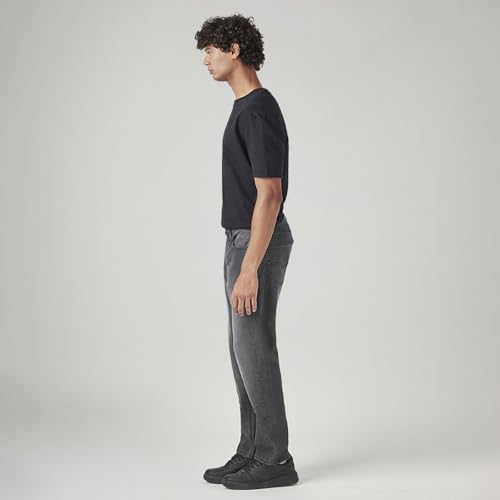 Image of Levi's Men's 505 Grey Straight Fit Mid-Rise Jeans