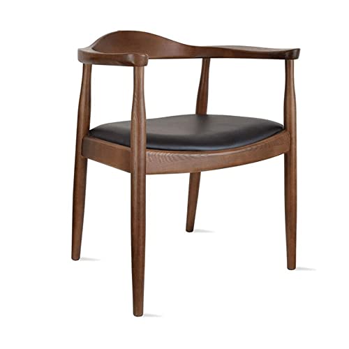 Walnut Vintage Chair Faux Leather Dining Chair Living Room Dining Chair (Color : D, Size : 1Code) #TOP8