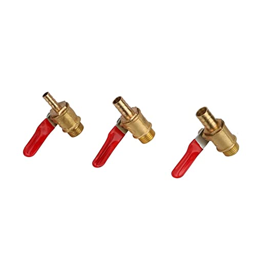 Válvula de bola de latón de 1/4 de rosca macho para conector de manguera e interruptor de agua 8