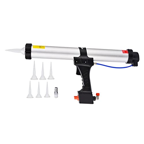 F Fityle Pistolet à calfeutrer à saucisse en aluminium - Pistolet à calfeutrer manuel pour cartouche de saucisse - Outil matériel pour mastic de colle, 600ML