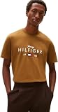 Tommy Hilfiger Men Brand Love Big Hilfiger tee MW0MW41455 S/S Camiseta, Marrón, M, Marrón (Highland Khaki), M