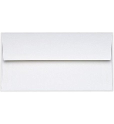 LUXPaper9 Slimline Invitation Envelopes | Peel & Press | 3 7/8" x 8 7/8" | Bright White | 80lb. Text | 50 Qty