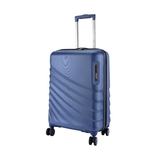 Image of Safari Select Polaris PRO 56 Cms Cabin Trolley Bag Hard Case Polycarbonate 8 Wheels with 360 Degree Rotation Recessed TSA Lock Anti-Theft Zipper Trolley Bags for Travel Suitcase for Travel Titan Blue