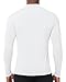 RIKUAOU Men's Thermal Long Sleeve Shirts, Fleece Lined Mock Turtleneck Underwear Top, Athletic Base Layer for Cold Weather White