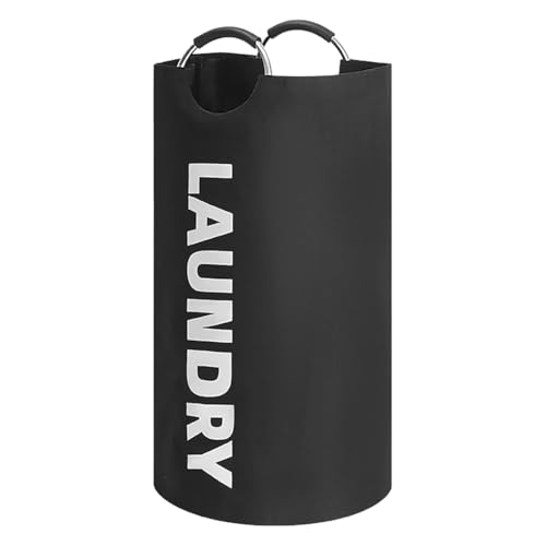 Cesta Biancheria 90L,79x38 cm Cesto Portabiancheria Morbido Grande,Cesto per Biancheria Sporca,Cestino Panni Sporchi,Cesta Portabiancheria Sporca per Bagno,Lavanderia,Camera da Letto,Soggiorno (Nero)