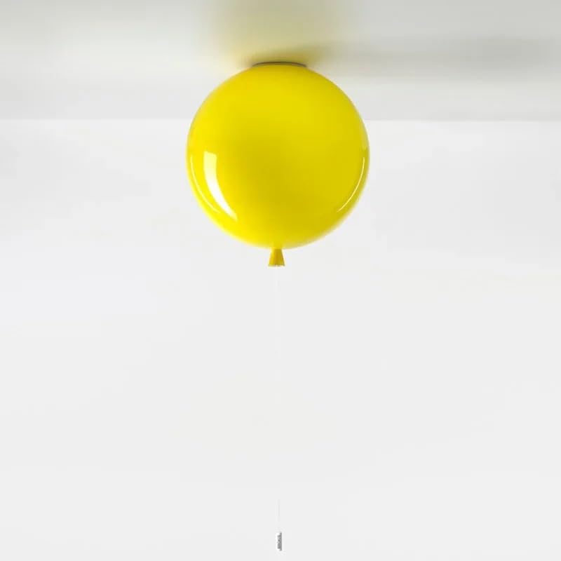Plafonnier LED ballon jaune moderne, luminaire de plafond haut de gamme