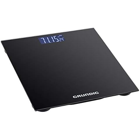 Grundig Digital Bathroom Scales 180 kg - High-Precision Scales with 50 g Division I Perfect Large Display with Room Temperature Display I Scales Personal Scales Digital Personal Scales (Black) Cover