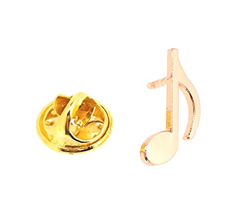 Gemelolandia | | Pin de Solapa Nota Musical Oro rosa | Pines Originales Para Regalar | Para las Camisas, la Ropa o para tu Mochila | Detalles Divertidos