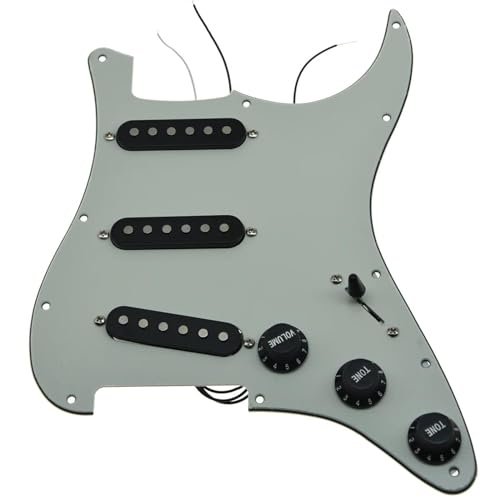 ピックアップ付きプリワイヤードSTピックガード用の各種ロード済みSSSピックガード ギターパーツ(13)