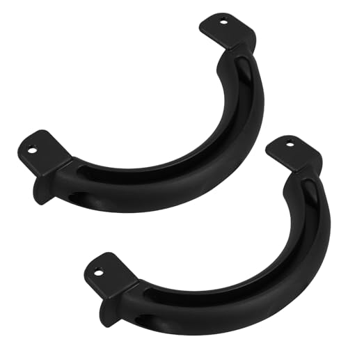 DECOMELODY 2 Piezas Manijas de Nailon Resistentes para Puertas de Garaje y Cobertizos, 2 Piezas Fijación Lateral para Puertas de PVC, Madera y Metal, Tiradores Multifuncionales para Uso