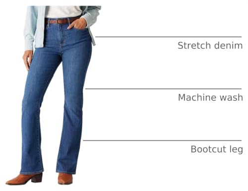 Image of Levi Strauss Signature Gold Women's 03 Essentials Mid-Rise Bootcut Jeans Stretch Denim, (Also Available in Plus)