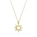 CHESKY Gold Pendant Necklaces for Women, Dainty 14k Gold Plated Sun Necklace for Women Gold Charm Choker Necklace for Women Cute Statement Necklace Sunflower Necklace Gold Jewelry for Women Gifts