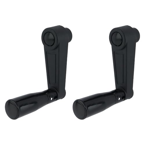 Image of 2 Set 3.35 Inch Nylon Crank Handle for Industrial Machine Tools | 8mm Round Hole, Foldable Rotatable Structure, Machinery, Construction, Furniture Repair, Woodworking Cutting