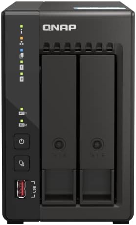 Miniatura 2 de QNAP TS-253E-8G-US NAS de escritorio de alto rendimiento de 2 bahías con procesador Intel Celeron Quad-Core, 8 GB DDR4 RAM y conectividad de red