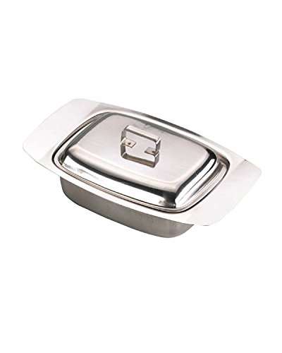 Zodiac 11828 Butter Dish Steel Lid, 115x 185mm, Silver