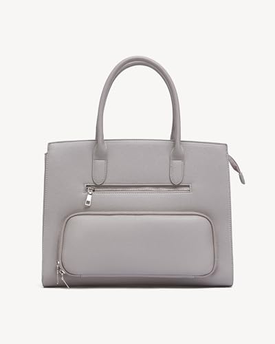 Image of NEWBELLA Women's Grey Vegan Leather Tote Bag