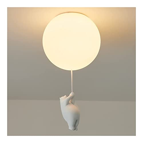 Chandelier ours polaire suspension plafond en verre pour luminaire chambre bébé