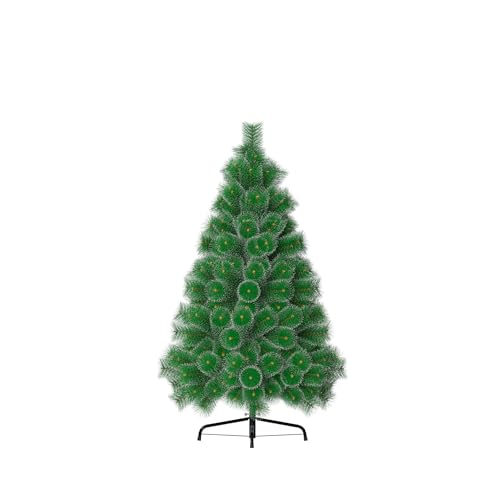Aufun árbol de Navidad Artificial 120cm arbol de Navidad Artificial Deco Christmas Tree Agujas de Pino Verde con Efecto Nieve con Soporte decoración navideña