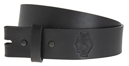 Harley-Davidson Men's Plain & Simple Bar & Shield Belt Strap, HDMST10991-BLK