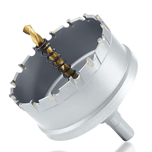 Luomorgo 3" 75Mm Tct Carbide Hole Saw Tungsten Carbide Tipped Hole Cutter With 2 Pcs Titanium-Plated Pilot Drill Bit For Metal Iron Steel Wood Plastic #TOP4