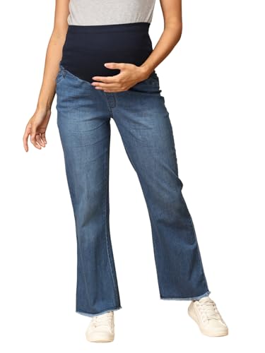 Image of The Mom Store Maternity Jeans for Women | Stretchy & Comfortable Denim Pants | Breathable & All-Day Comfort | Pre and Post Pregnancy Wear for New Mom Pant