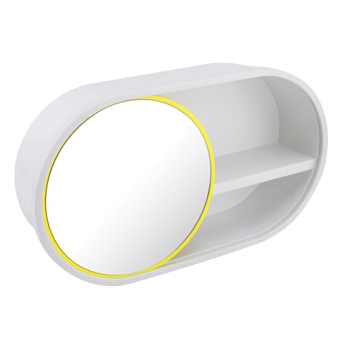 BELLIFFY 1個 収納ラック スポンジ ソープディスペンサー バスルームオーガナイザー トイレ用歯ブラシホルダー 香水スタンド メイクア オーガナイザー 香油 顔 プラスチック Yellow