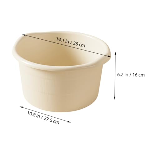 Tina de Plástico para Baño de Pies 7L Beige miniatura 2