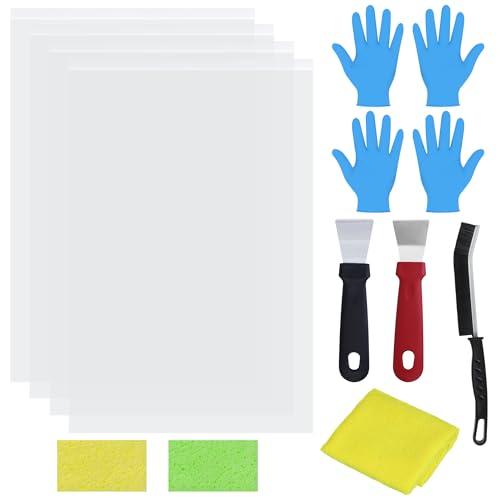 Ucatcher Oven Rack Cleaner Kit with Bags - Including 16x24 Soaking Bags Crevice Brush Scraper Cleaning Sponges Gloves & Cloth No Mess Cleaning for Oven Racks (No Cleaner Included)