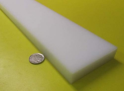 White HDPE (High Density Polyethylene) Rectangular Bar .750
