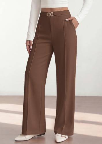 Image of PRETTYGARDEN Womens Dress Pants High Waisted Tailored Trousers