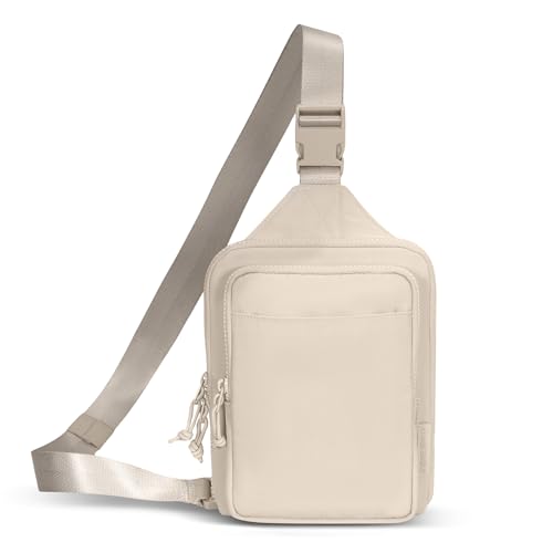 Image of Hynes Eagle Nylon Sling Bag for Women Convertible Crossbody Chest Purse with Reversible Strap for Travel Hiking Work Commute