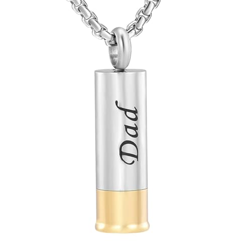 Bijou de crémation d'excellence collier pendentif urne commémorative en acier poli - 2