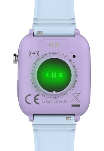 Ice-Watch - ICE smart junior 3.0 Find My Purple Soft blue - Lila geolokalisierbare verbundene Uhr für Mädchen mit Silikonarmband - 024550 (… – Ansicht 3