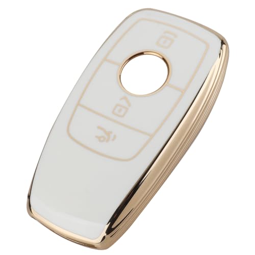 Kinotaka メルセデスベンツ用 スマート キーケース A C E Sクラス E200 E300 A180 e系等に適用 TPU 360度フルプロテクション 傷 防止 (ホワイト)