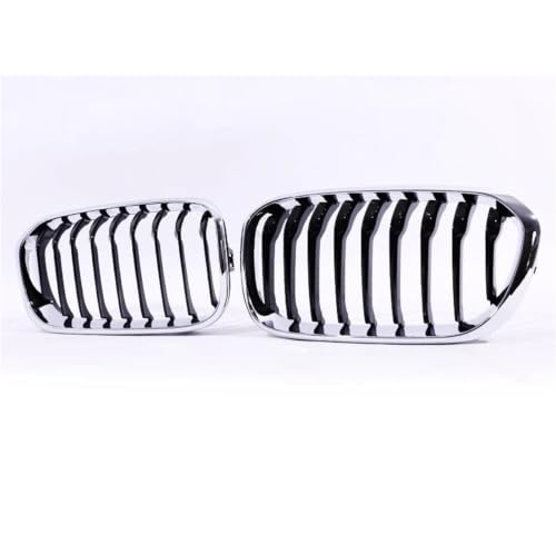 Calandre avant pour BMW Série 1 F20 F21 Facelift 2015-2019 à lamelles simples chrome et noir