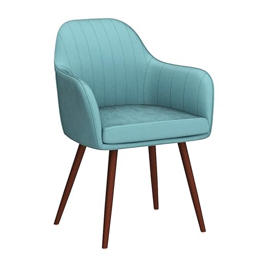 Image of Nexon Chair Set of 2 Velvet Dining Chairs, Cushion Seat Chair for Living Room Bedroom Restaurant, Modern Contemporary Upholstered with Polished Rosegold Metal Legs (Turquoise)