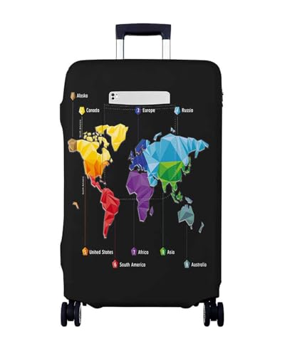 Morbuy Kofferhülle 18-32 Zoll Kofferschutzhülle Elastisch für Reisekoffer Waschbar Koffer Schutzhülle mit Taschen Suitcase Cover