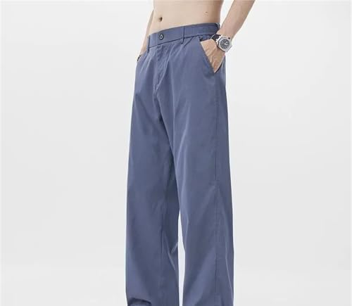 Men's Wide Leg Jeans Loose Straight Denim Pants Summer Thin Casual Elastic Waist High Street Trousers2