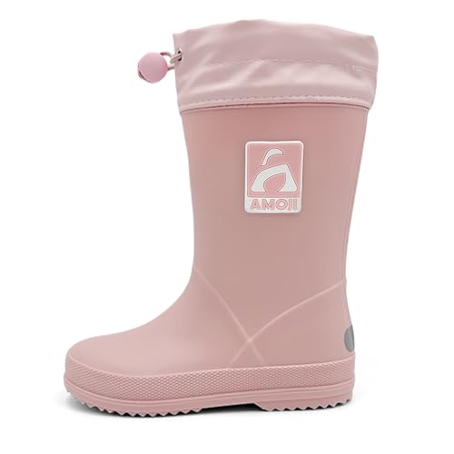 Amoji Kid Rain Boots Boy Rubber Waterproof Garden Boots Girl Rainboots JT65172