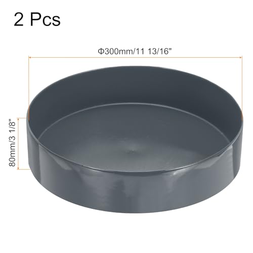 Image of uxcell 2pcs Rubber End Caps 300mm(11 13 /16 Inch) ID x 80mm(3 1 /8 Inch) H Vinyl Round Tube Bolt Cap Cover Screw Thread Protectors Dark Grey
