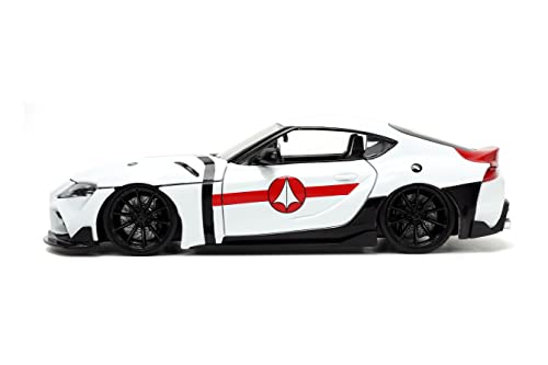Robotech 1:24 2020 Toyota Supra Die-cast Car y Figura Rick Hunter miniatura 6