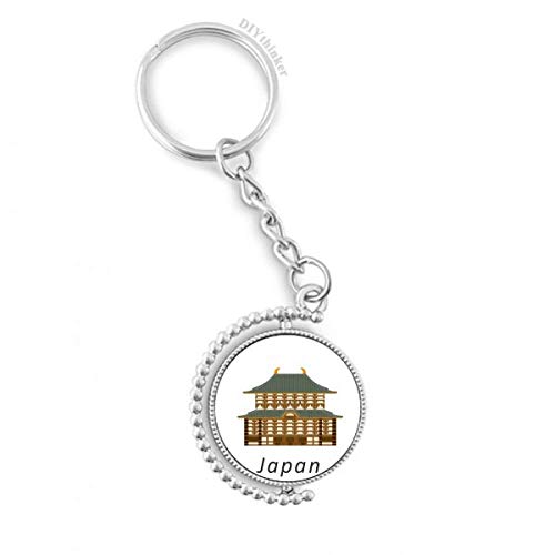 Cadena y anillo de templo japonés cultural para organizar llaves de casa