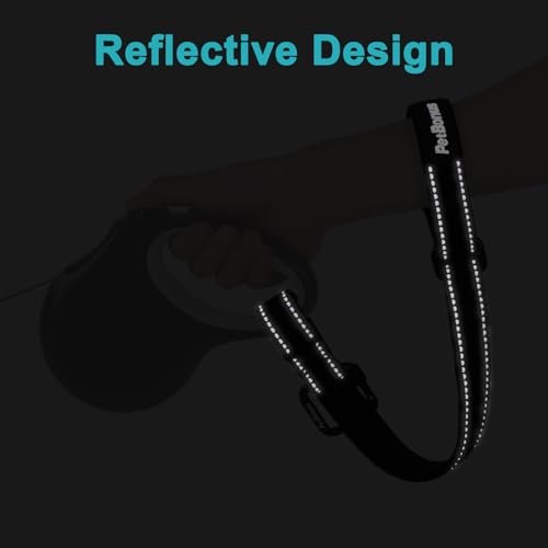 PetBonus Hundeleine Handgelenkriemen, Sicherheitsriemen für Rollleine Hundeleine und Kinderwagen, Abschl Ießbare Sicherheitsleine mit verstellbarem weichem gepolstertem Griff für Spaziergänge