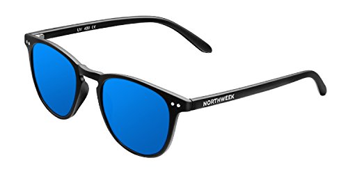 NORTHWEEK Wall Jibe - Gafas de Sol para Hombre y Mujer, Polarizadas, Negro/Azul