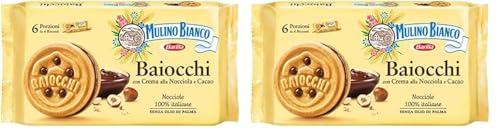 Barilla Biscuits Baiocchi Nocciola Snack 336 g (Lot de 2)
