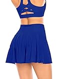 minirock stretch blau 【Mini Rock mit Hose drunter】Der kurze Sport Rock hat zweilagiges Design einschließlich der Außenrock und integrierte Unterziehhose. Die integrierte Unterhose unter der Tennisrock bietet einen zusätzlichen Schutz vor Blicken an, der beim Sport Ihren Bewegungsfreiheit und volle Power zu ermöglichen sicherstellen. Und der kurze Hosenrock für Damen wird nicht durchgesehen, wenn Sie auf dem Sportplatz geschwitzt haben.